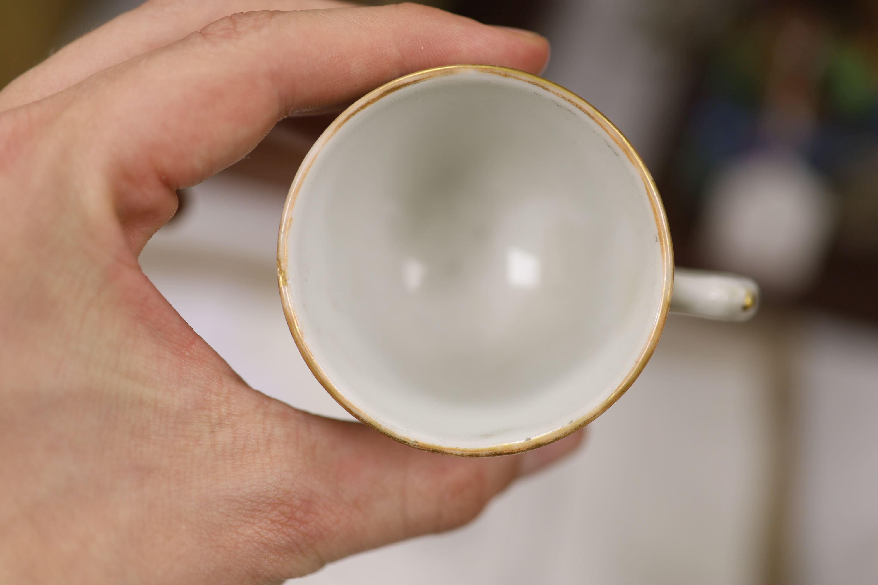 A 19th century Chinese famille rose five piece porcelain tea set